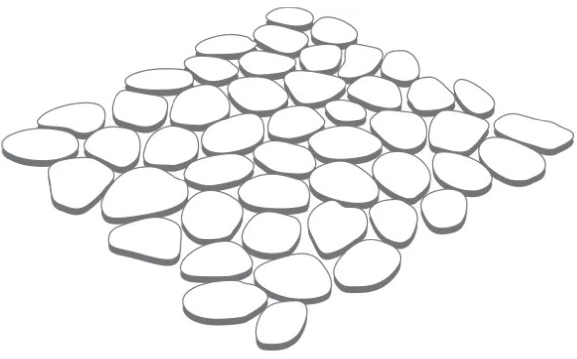 NPT RVK - SMOKY 11.75" x 11.75" Mosaic Pattern Natural Stone Tile Smoky - AquaDoc