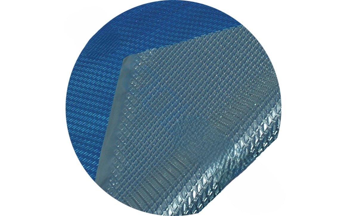 Midwest Canvas 21' Blue/Silver Round Solar Cover BLUE/SILVER 21 RD 5YR - AquaDoc
