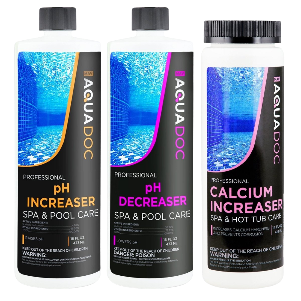 Spa Balancer Kit - pH Increaser + pH Decreaser + Calcium Increaser - AquaDoc - AquaDoc - 850067346951 -