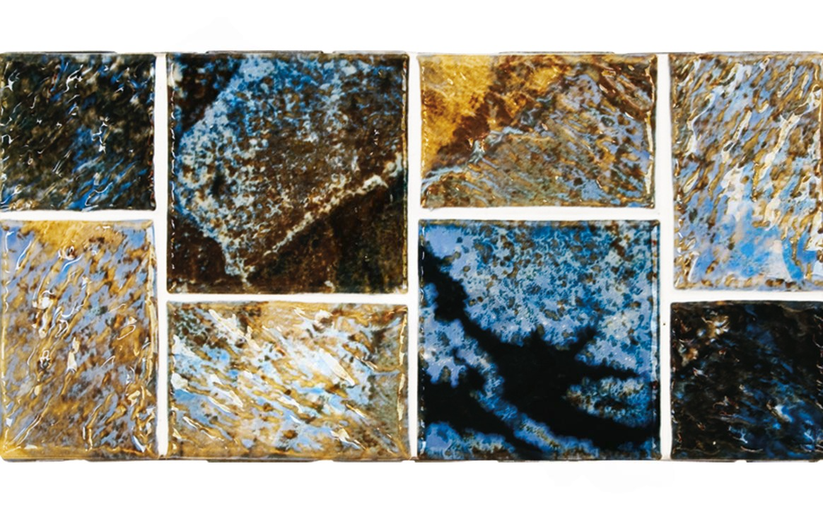 Full view of Street Random Dark Blue pool tile