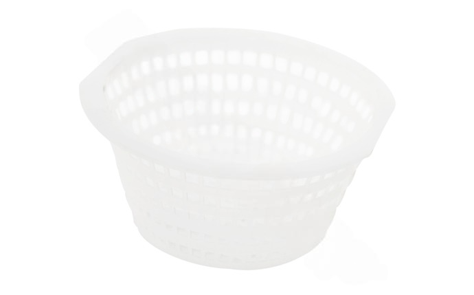 Installing the Super-Pro® B-209 skimmer basket into the pool skimmer