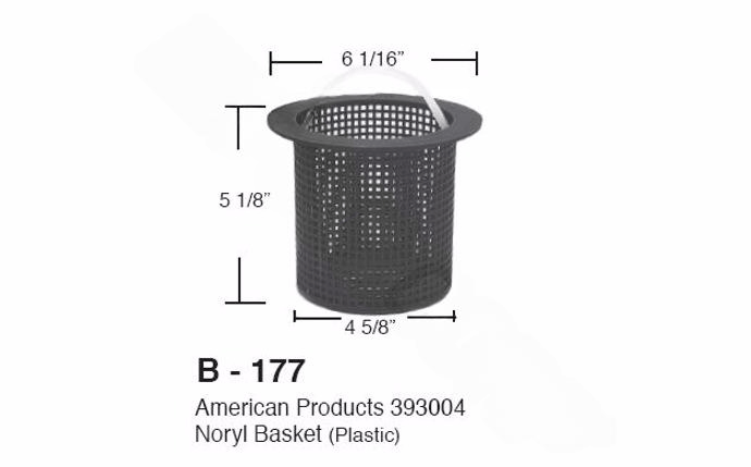Super - Pro B - 177 Americana Noryl Pump Plastic Basket - AquaDoc