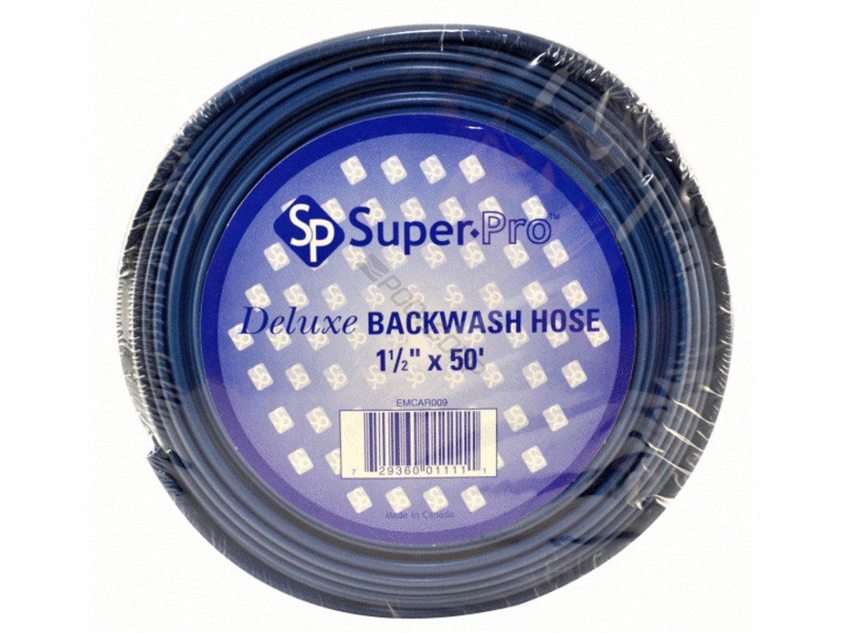 SUPER - PRO 1.5" x 50' Deluxe Service Grade Backwash Hose - AquaDoc