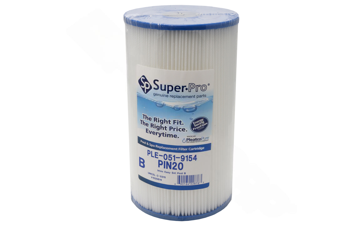 Front view of SUPER-PRO 5-7/8" Diameter 20 SqFt Replacement Filter Cartridge.