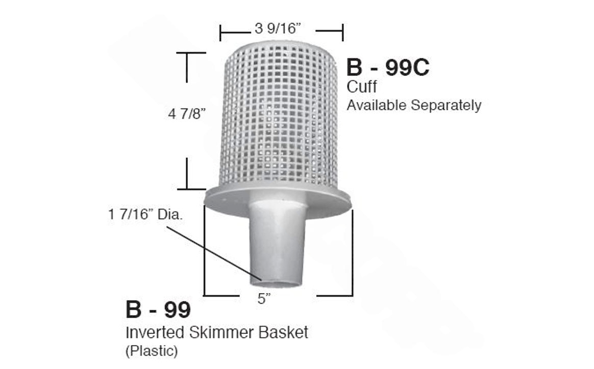 Super-Pro inverted skimmer basket top view