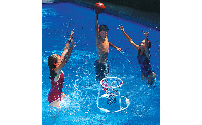 Swimline 9162 SuperHoops Floating Basketball Game in a pool