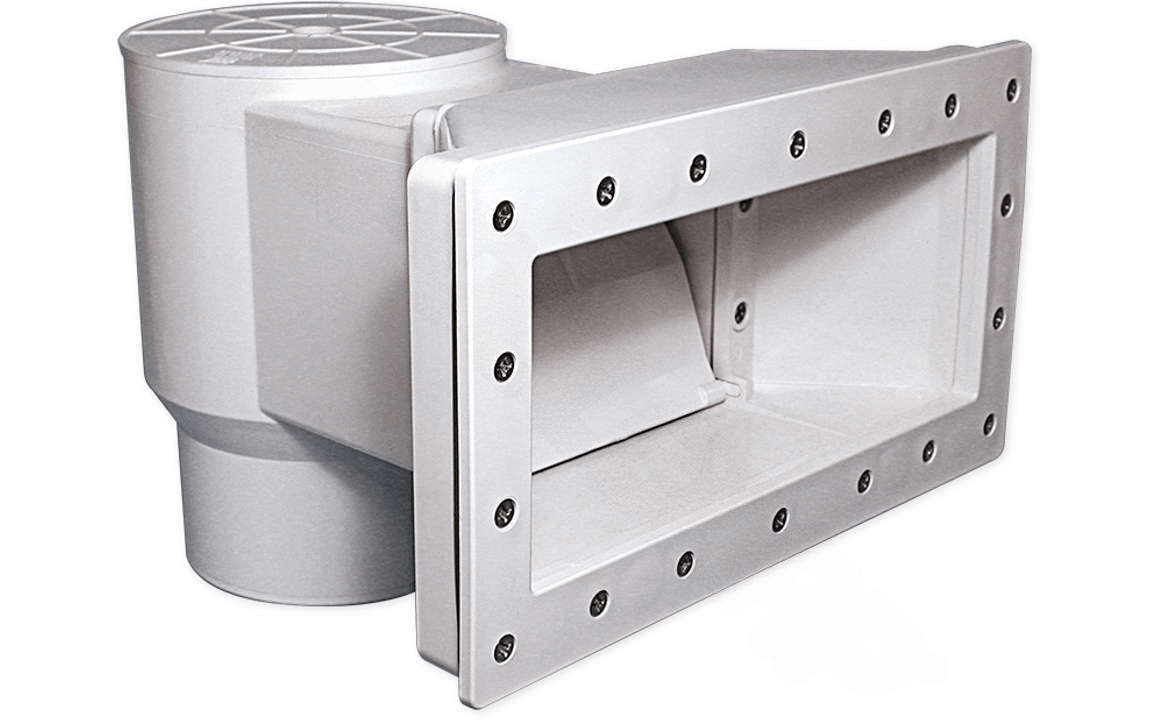 Waterway 560 - D3C60L White Flo - Pro II Long Throat with Return Wide Mouth Above Ground Skimmer - AquaDoc