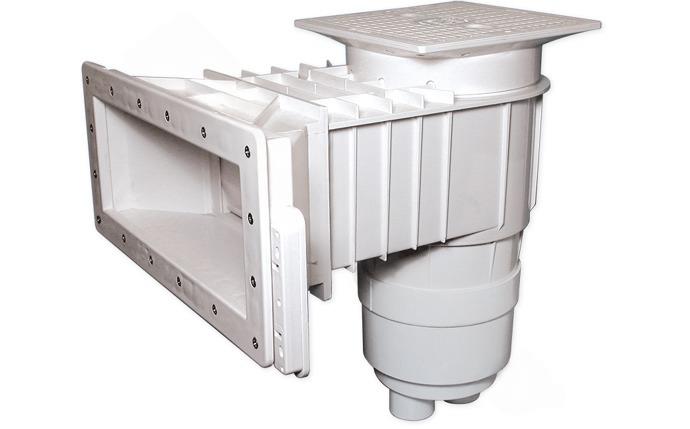 Waterway 540 - 8500 2" Socket White Renegade Wide Mouth Vinyl Liner Inground Skimmer with Square Lid - AquaDoc