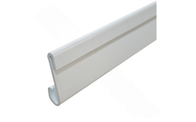 White bead hanger for secure above ground pool liner installation