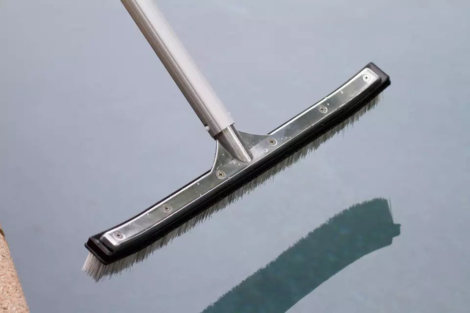 Poolmaster 20173 18" Aluminum Back Combo - Bristle Brush - AquaDoc