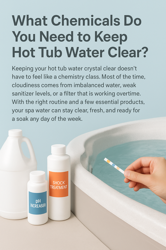 What chemicals do I need to keep hot tub water clear?