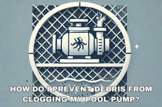 Pool pump with a protective mesh preventing debris from clogging.