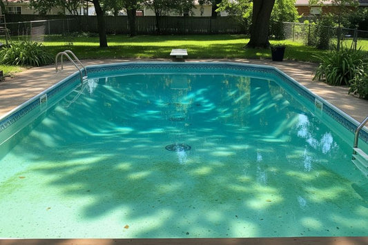  pool with slight algae growth on walls