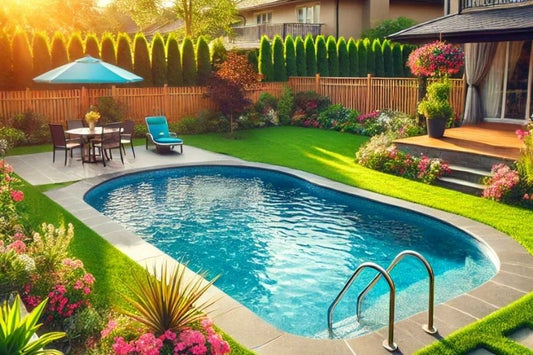 green pool water after heavy rainfall with proper chemical balance