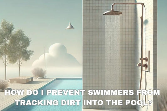 How do I prevent swimmers from tracking dirt into the pool?