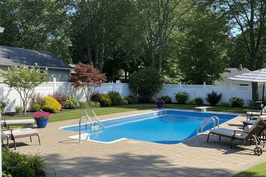 algae-free pool in summer