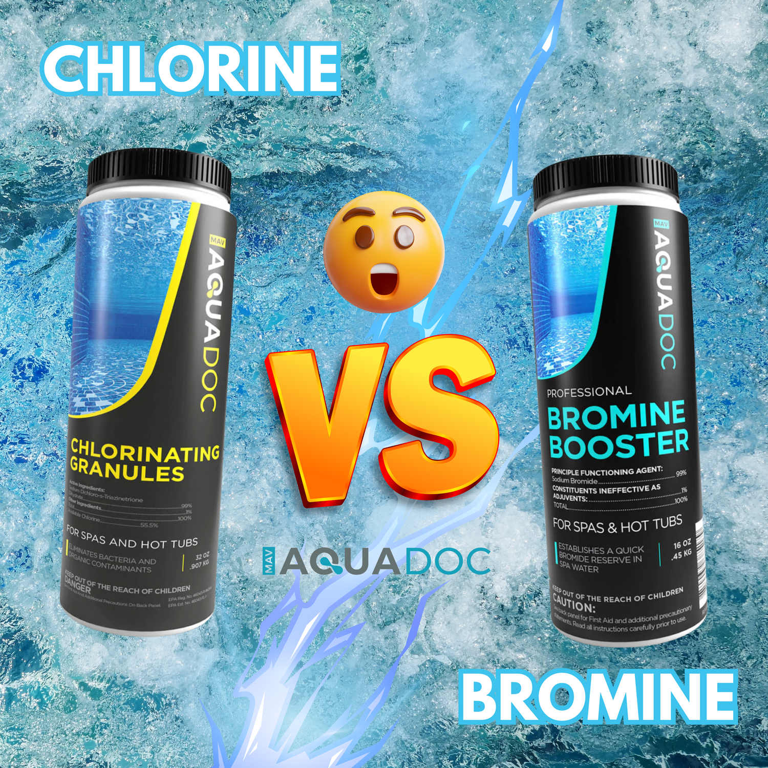  "Chlorine's punch vs. bromine's chill: Finding the perfect hot tub sanitizer personality for your spa haven.