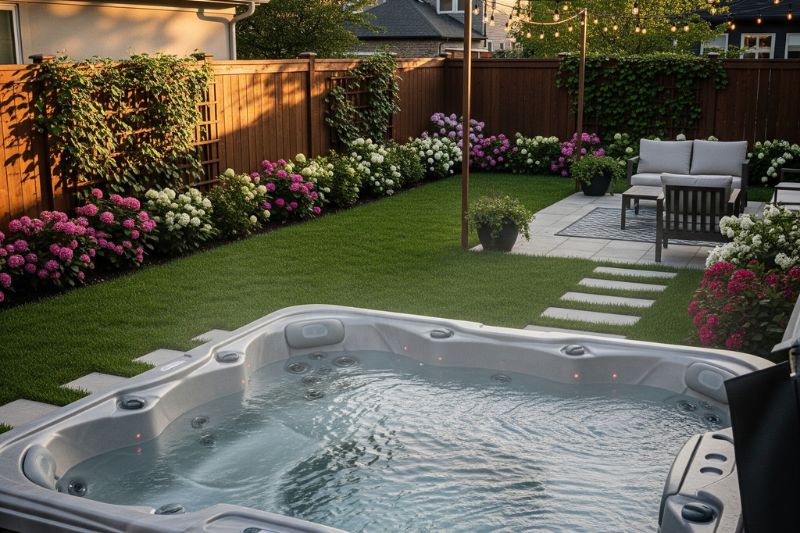 Insulated hot tub with secure cover to reduce heat loss and save energy