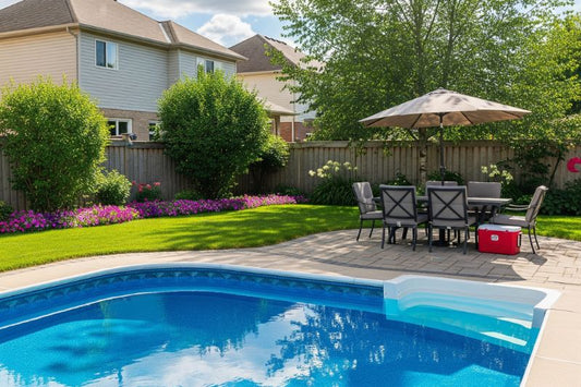 Pool owner adding soda ash to water to increase pH levels