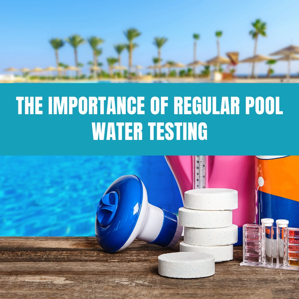Pool water testing kit, essential for maintaining clean and safe pool water.