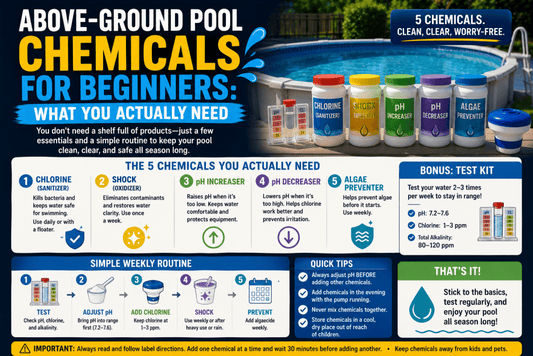 Above-Ground Pool Chemicals for Beginners: What You Actually Need - AquaDoc