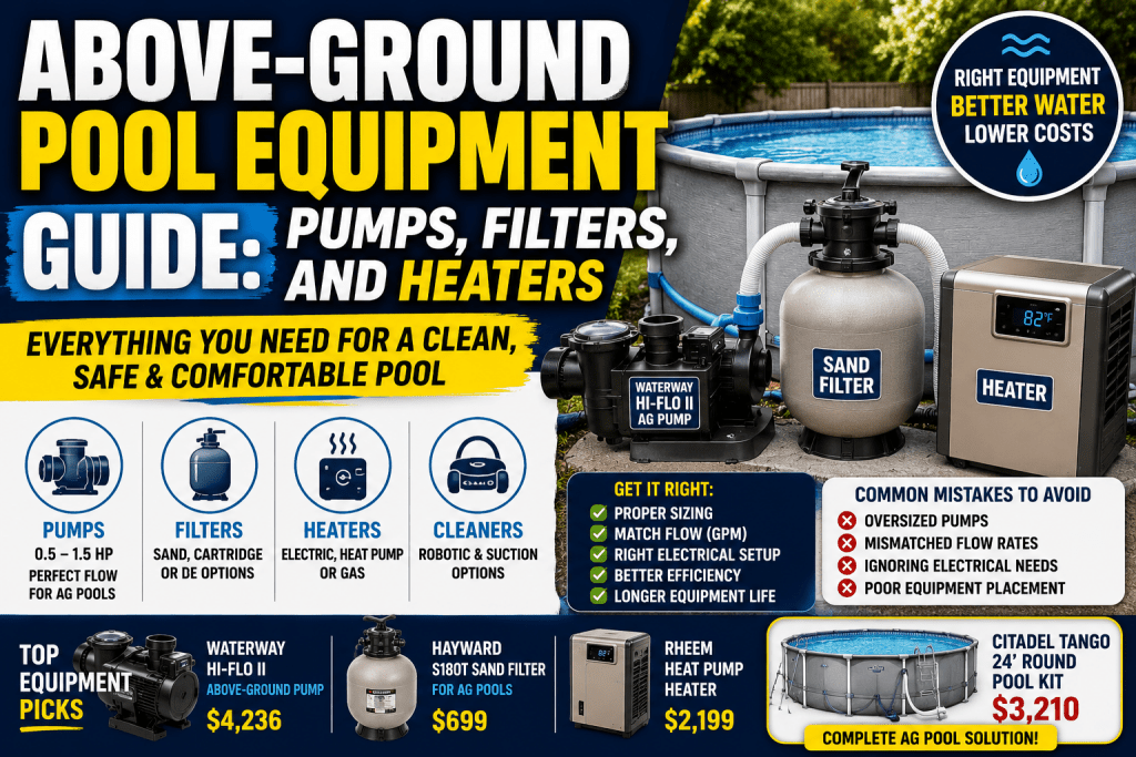 Above-Ground Pool Equipment Guide: Pumps, Filters, and Heaters - AquaDoc