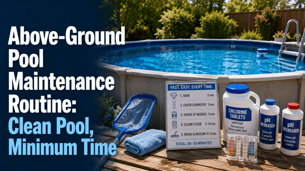 Above-Ground Pool Maintenance Routine: Clean Pool, Minimum Time - AquaDoc
