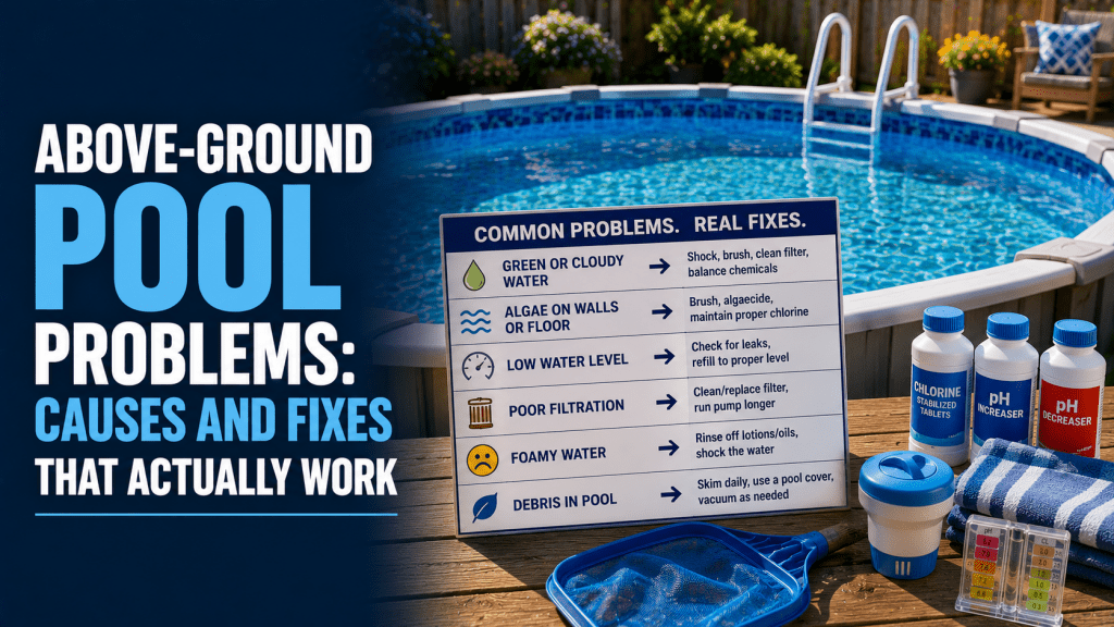 Above-Ground Pool Problems: Causes and Fixes That Actually Work - AquaDoc