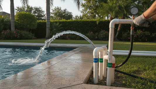 Air Pressure to Blow Out Pool Lines by Pipe Diameter and Distance