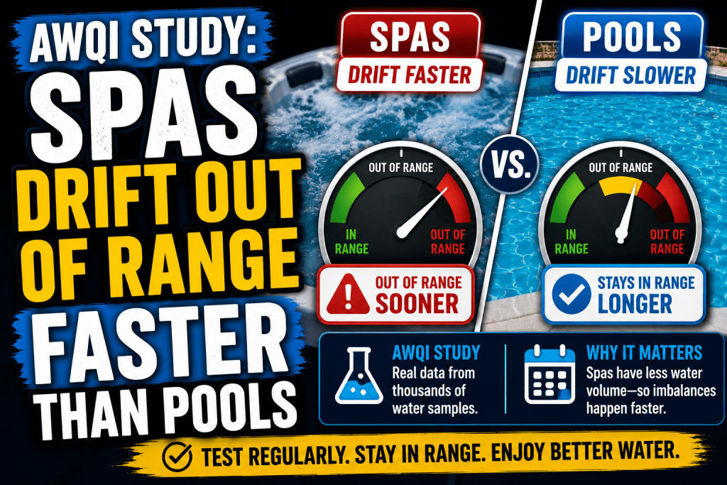 AWQI Study: Spas Drift Out of Range Faster Than Pools - AquaDoc