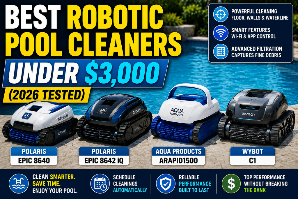 Best Robotic Pool Cleaners Under $3,000 (2026 Tested) - AquaDoc