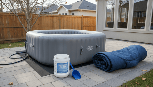Bromine Shock Dose for Winterizing a 4-Person Inflatable Hot Tub