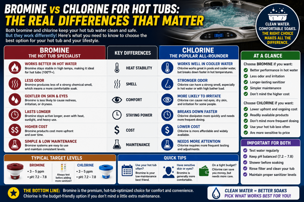 Bromine vs Chlorine for Hot Tubs: The Real Differences That Matter - AquaDoc