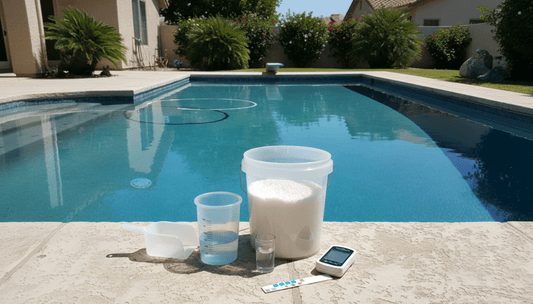 Calcium Hardness Increaser Dose for a 20,000-Gallon Gunite Pool: 150 to 250 ppm