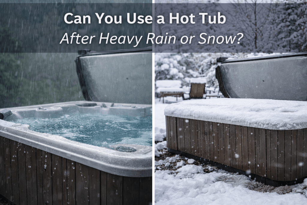 Can you use hot tub after heavy rain/snow? - AquaDoc
