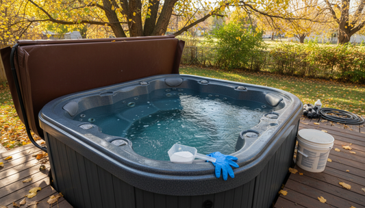 Dichlor Shock Dose for Closing a 4-Person Saltwater Hot Tub for Winter