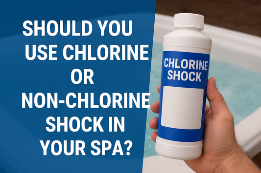 Should I use chlorine or non-chlorine shock in my spa?
