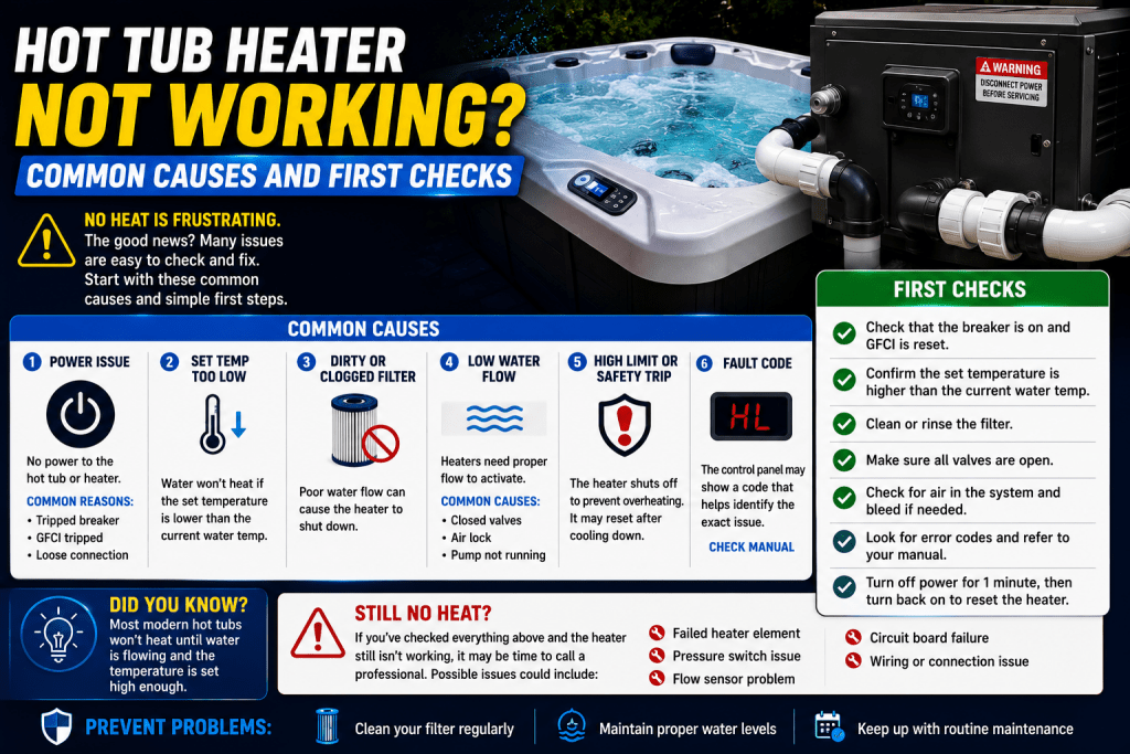 Hot Tub Heater Not Working? Common Causes and First Checks - AquaDoc