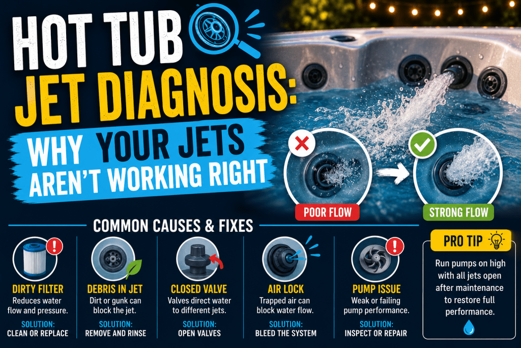 Hot Tub Jet Diagnosis: Why Your Jets Aren't Working Right - AquaDoc