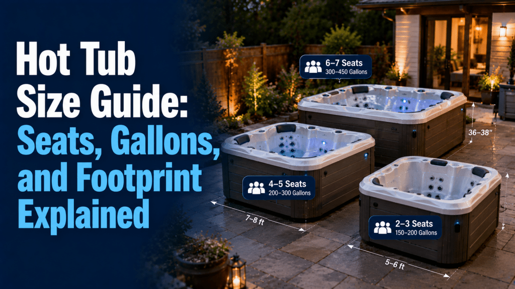 Hot Tub Size Guide: Seats, Gallons, and Footprint Explained - AquaDoc