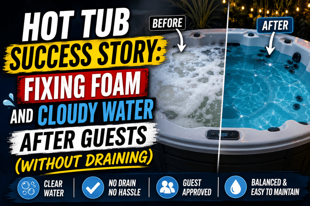 Hot Tub Success Story: Fixing Foam and Cloudy Water After Guests (Without Draining) - AquaDoc