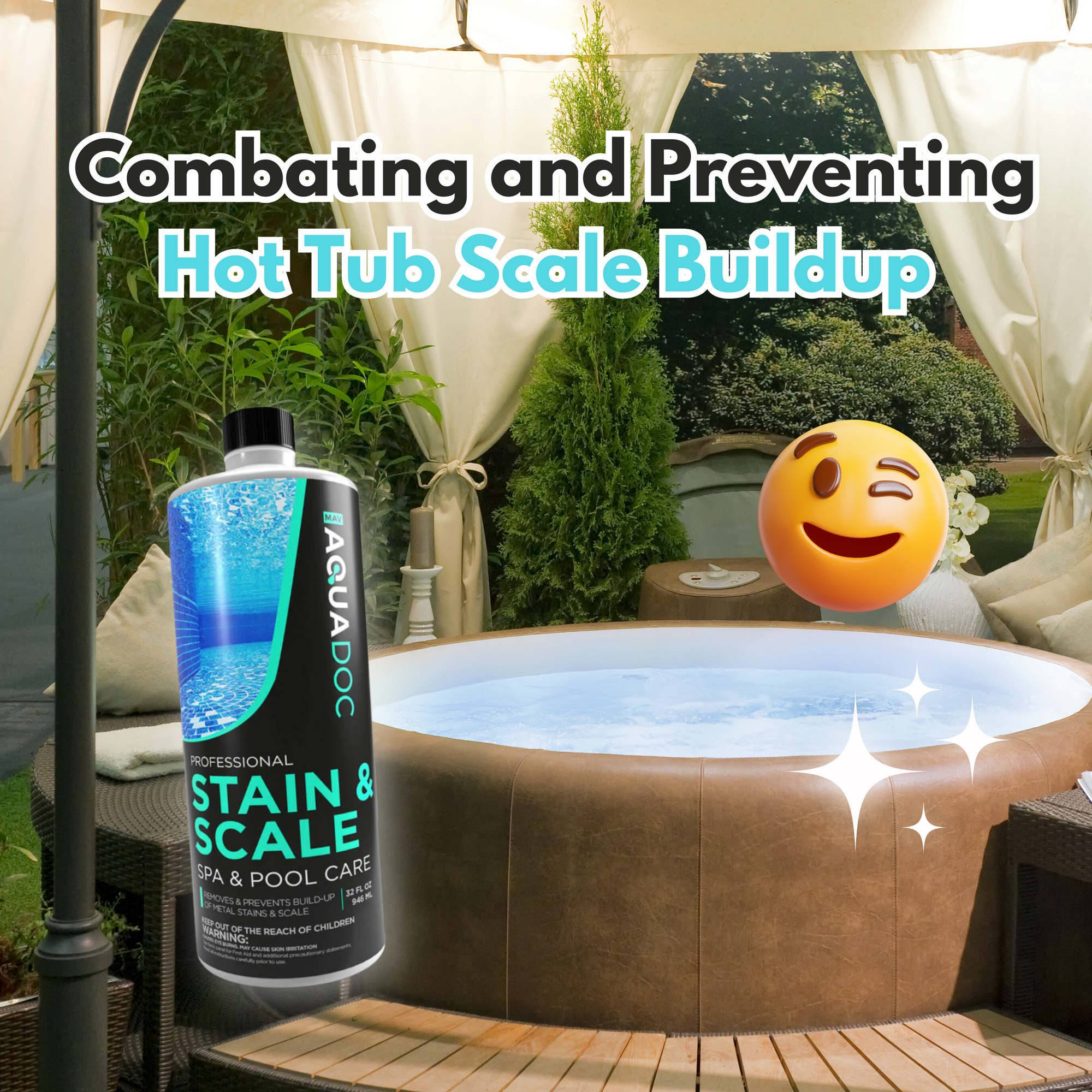 Transform your hot tub! Before and after comparison of scaly mess to crystal-clear oasis thanks to effective scale removal techniques