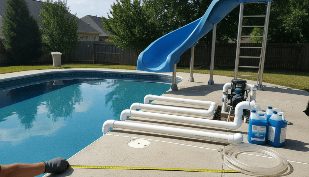 How Much Antifreeze Does a Pool With a Slide Need: Pipe Size and Line Length Guide