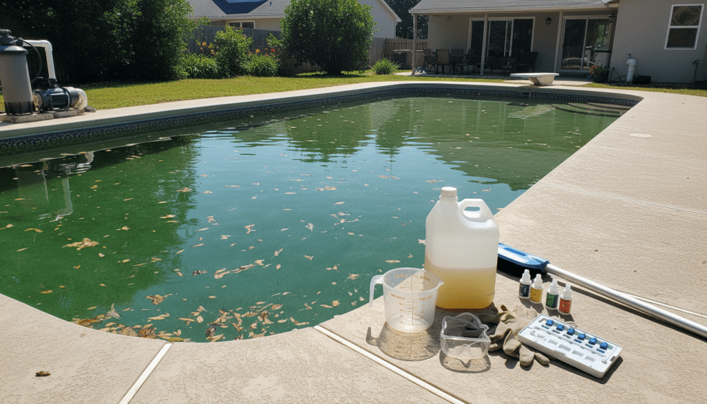Muriatic Acid Before Shocking a Green Pool: Dosing by Pool Size