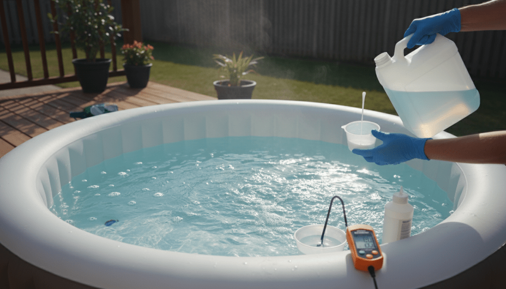 Muriatic Acid Dose to Lower pH in a 400-Gallon Inflatable Hot Tub