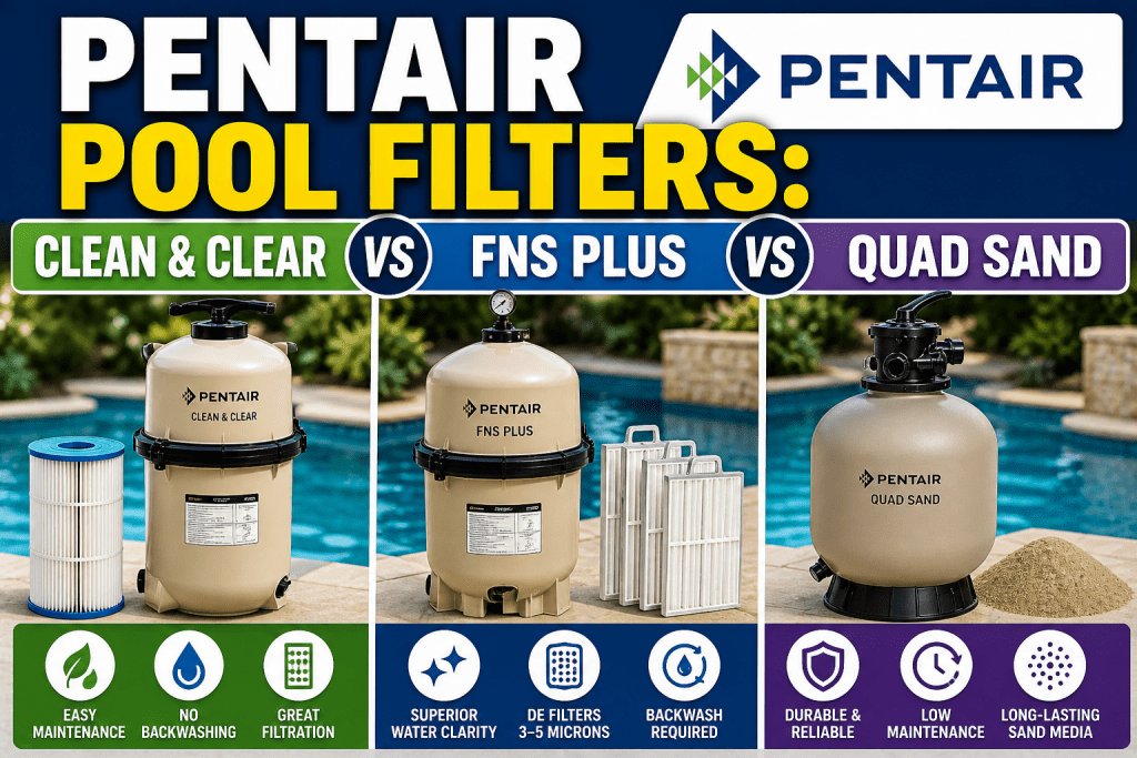 Pentair Pool Filters: Clean &amp; Clear vs FNS Plus vs Quad Sand - AquaDoc