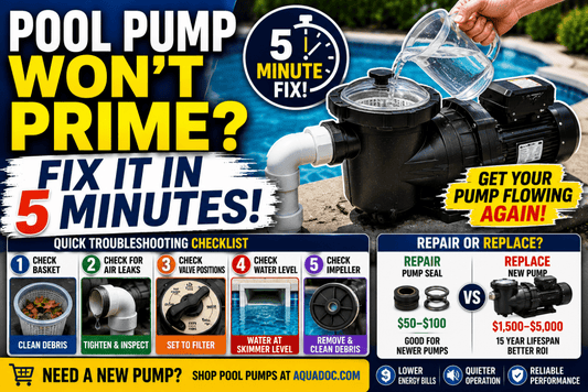 Pool Pump Won’t Prime? Fix It in 5 Minutes (Troubleshooting Guide) - AquaDoc