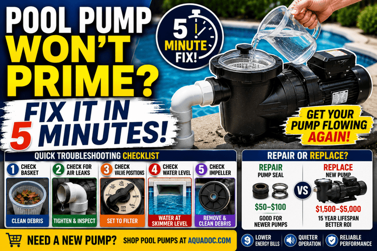 Pool Pump Won’t Prime? Fix It in 5 Minutes (Troubleshooting Guide ...
