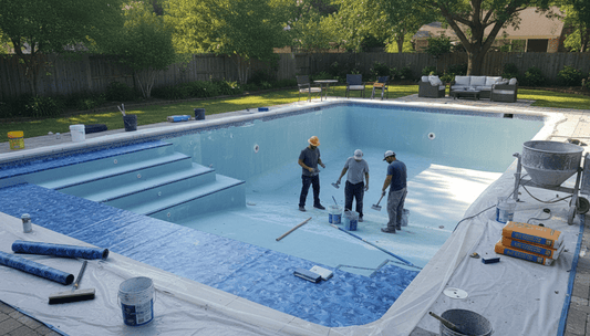 Pool Replaster Cost With a Vinyl Liner Step and Tanning Ledge