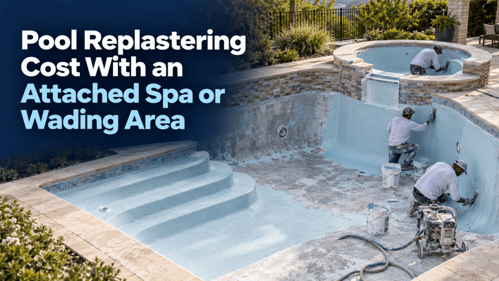 Pool Replastering Cost With an Attached Spa or Wading Area - AquaDoc